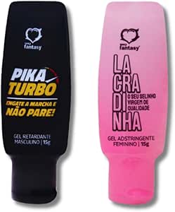 Kit Pika Turbo Gel Retardante 15G Sexy Fantasy + Lacradinha Gel Adstringente 15G - SexShop