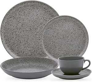 Aparelho de Jantar e Chá 20 Peças Oxford Flat Gray