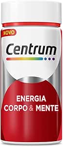 Centrum Suplemento Multivitamínico Energia Corpo e Mente, com Cafeína, Vitamina B12, Vitamina B6 e Magnésio, 60 Cápsulas