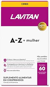 LAVITAN Suplemento Vitamínico - Mineral A-Z Para Mulher Rosa Lavitan 60 Cápsulas