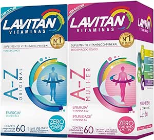 Suplemento Lavitan A-z Homem E Mulher 60 Caps Cada Original