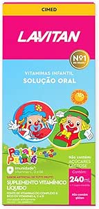 LAVITAN Vitamina Infantil Solução Oral Tutti Frutti Rosa Lavitan 240 Ml
