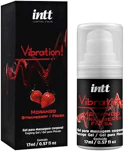 VIBRATION GEL EXCITANTE QUE VIBRA POWER EXTRA FORTE SABORES 17ML - INTT fragrancia:Morango