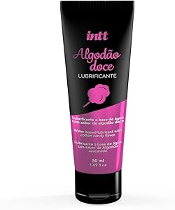 Lubrificante Sabor Algodão Doce à Base de Água 50ml - Intt