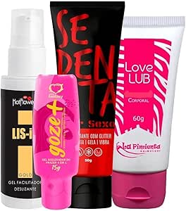 Kit Sexshop Produtos com LIS-In Love Lub Neutro Goze+ e Sedenta