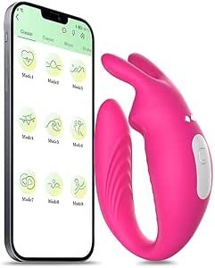 Vibrador de Casal Controle Aplicativo Bluetooth Hera 9 Vibrações Silicone Recarregável 10,0cm x 3,5cm