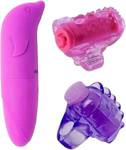 Kit Vibrador Feminino + Capa de Lingua + Dedeira Vibratória