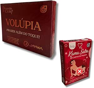 Kit Jogo Erótico Volúpia Tabuleiro + Baralho Kama Sutra 50 Cartas de Prazer Hétero - SexShop