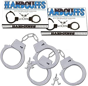 Kit Casal 2un Algemas de Metal Para Realizar Fantasias e Fetiches Sensuais policial Sexy Sexshop