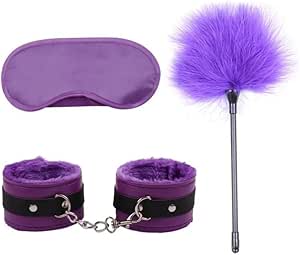 Conjunto Kit Sexual Para casais, Algemas, Penas, Venda, Brinquedos Sexuais Acessórios Eróticos