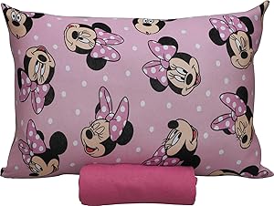 Jogo de Lençol 2 Peças Portallar Disney Big Minnie/Rosa Cravo Solteiro