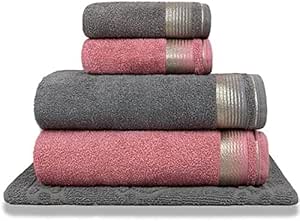 Jogo de Toalhas 5 peças 2 Banho 2 Rosto e 1 Piso 100% Algodão - KNS-Shopp (KIT 5)