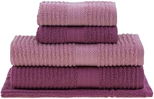 Jogo de toalhas Buddemeyer Doris Banho Rosa/Rosa Claro 5 peças