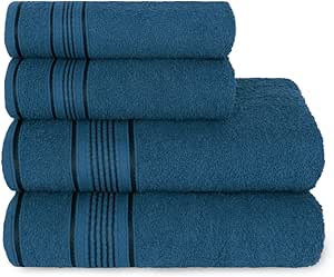 Jogo de Toalhas 4 Peças Monarca 100% Algodão - Appel - Petróleo