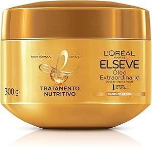 L'Oréal Paris Elseve Creme de Tratamento Óleo Extraordinário Nutrição Intensa, Cabelos Profundamente Nutridos, 300g