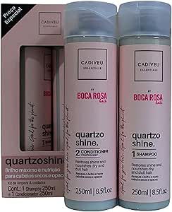 Kit de Limpeza Homecare Shampoo e Condicionador, Rosa Quartzo, Cadiveu Essentials, 500 ml, 2 unidades