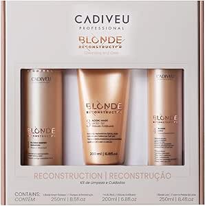 Kit Shampoo + Máscara + Leave In Blonde Reconstrução Home Care - Cadiveu