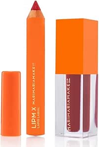 Lipmix Batom Líquido + Lápis Labial Mari Maria Makeup Blazing | 2 produtos