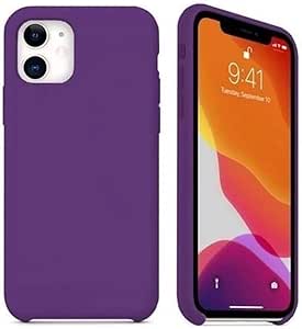Capinha Colorida Compatível Com iPhone 11 Vermelha,Preta, Laranja, Amarela, Azul, Rosa, Pink, Branca, Lilás, Marrom, Verde, Roxo, Case Slim Flexível Aveludada PREMIUM (Roxo)