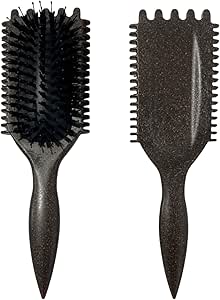 Escova Para Cabelos Cacheados Define Seus Cachos Com Perfeição Reduz Frizz Desembaraço Suave e Não Danifica Os Fios. (PRETA)