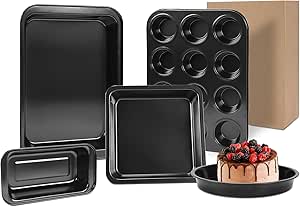 Conjunto de Assadeiras 5 Peças, Assadeira, Assadeira Antiaderente, Forma, Assadeira, Assadeira Antiaderente, Forma, Forma Assadeira, Formas e Assadeiras, Assadeiras, Forma Cupcake