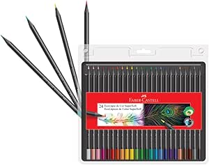Lápis de Cor, Faber-Castell, EcoLápis Supersoft, 24 Cores