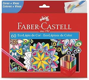 EcoLapis de Cor Faber-Castell 60 Cores, Faber-Castell, 120160G, Multicor