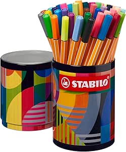 STABILO Ponta Fineliner 88 - ARTY - Lata de 45 - Cores sortidas