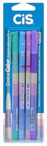 Caneta Esferográfica 0.5mm CIS Dolce Color, Blister c/4 unidades