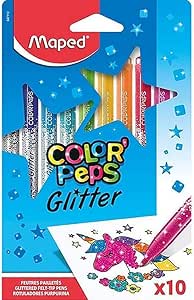 Canetinha Hidrográfica Glitter, Maped, 847110, 10 Cores