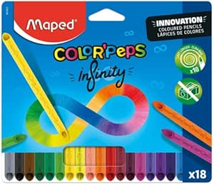 Lápis de Cor ColorPeps Infinity, 18 Cores, Maped