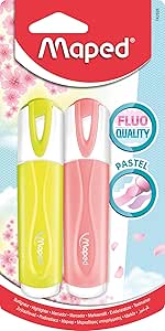 Caneta Marca Texto, Maped, Pastel, 742528, 2 Cores Sortidas