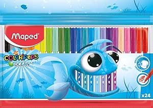 Caneta Hidrografica Color Peps Ocean Estojo X 24 Cores - Maped 845722
