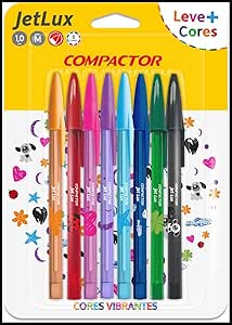 Caneta Esferografica Jet Lux 8 Cores Blister 105803