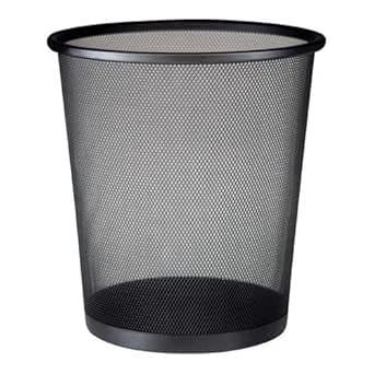 Lixeira Preta 9 Litros para Escritório, Cozinha e Casa – Cesto Aramado Decorativo, Durável, Design Elegante, Ideal para Reciclagem e Uso Diário