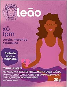Leão Xô TPM - Cereja, Morango e Baunilha 10 Sachês