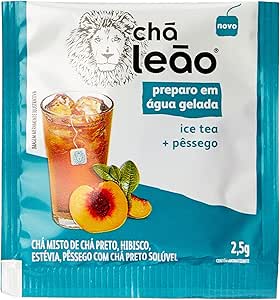 Chá Gelado Leão Ice Tea e Pessêgo 10 Sachês
