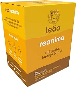 Chá Leão Reanima Chá Preto, Laranja e Mel 10 Sachês
