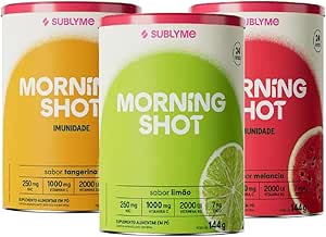 3x Morning Shot Tangerina, Limão e Melancia - Sublyme 144g