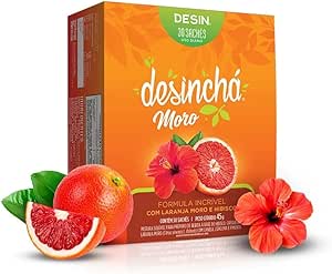 Chá Desinchá Sabores Laranja Moro + Hibisco - 30 saches