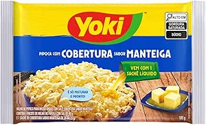 Pipoca para Micro-Ondas com Sal Cobertura Manteiga Yoki Pacote 105g