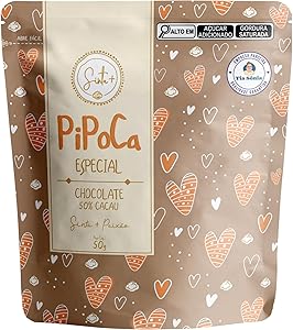 Pipoca Chocolate 50% Cacau Sinta+ Pacote 50g - Chocolate Nobre com Pipoca Crocante, Sem Glúten e Corantes Artificiais