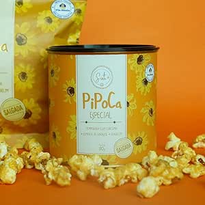 Pipoca Salgada Cúrcuma Sinta+ Lata 90g Artesanal Vegana Sem Lactose Sem Glúten Sabor Exclusivo