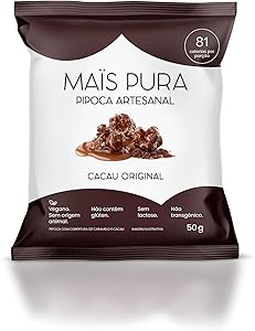 Mais Pura Pipoca Artesanal Maïs Pura Sabor Cacau Original 50G