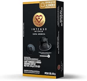 3 Corações Cápsulas de Café Intenso, Compatíveis com Nespresso, contém 10 cápsulas